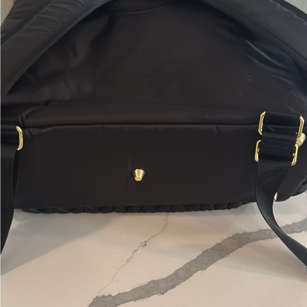 Chic Happ brand Black diaper bag Backpack with Gold Accents - Picture 3 of 6